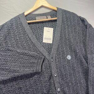 Vintage David Taylor Sweater Mens Large Knit Cardigan Button Up Grandpa 90s NWT